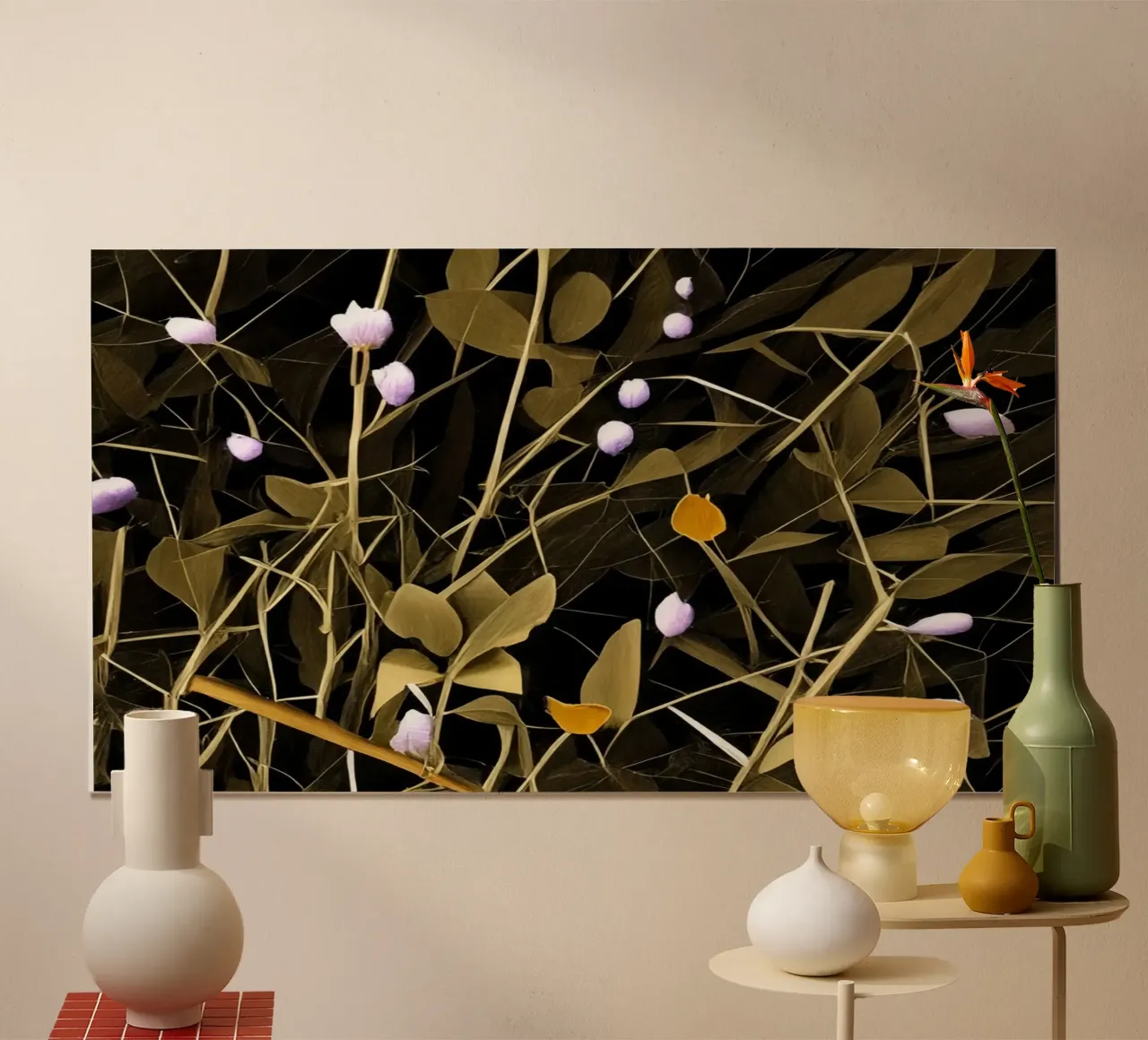 Blumen_11 poster con telaio in alluminio da Abstract Art by LK