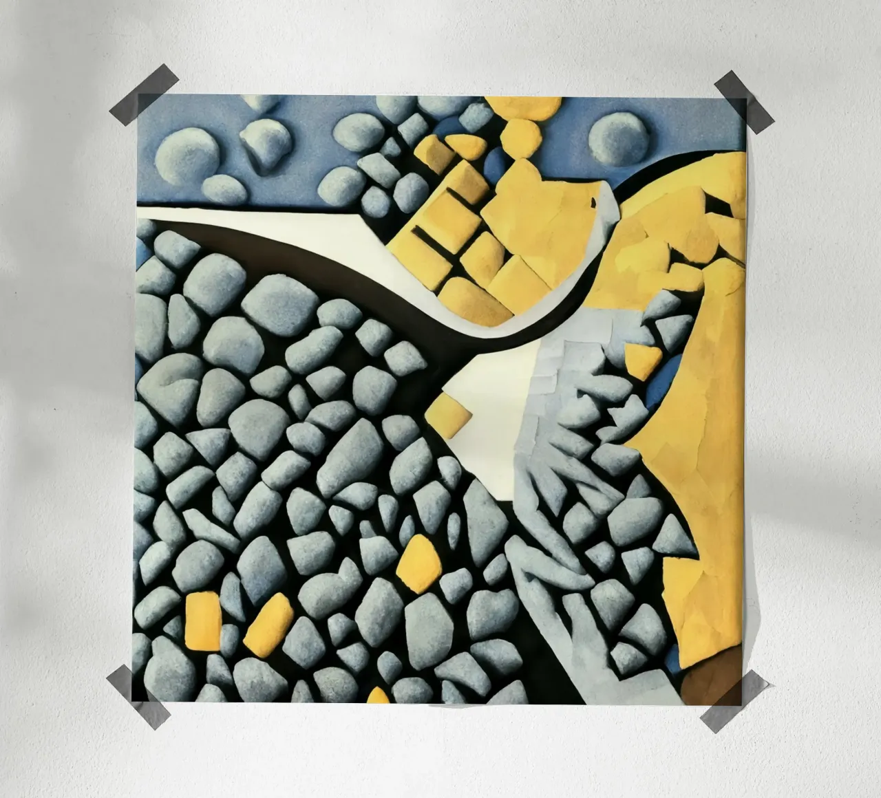 Forêt vue du ciel_2 poster avec cadre en aluminium de Abstract Art by LK