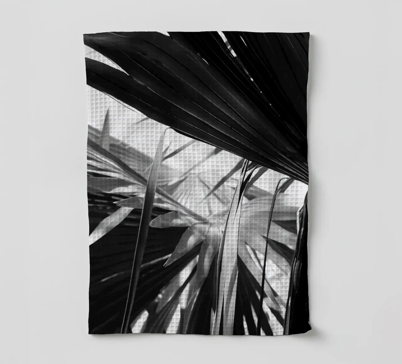 Black and White Palms Leaves canovaccio da cucina da Léa Lefebvre Photography