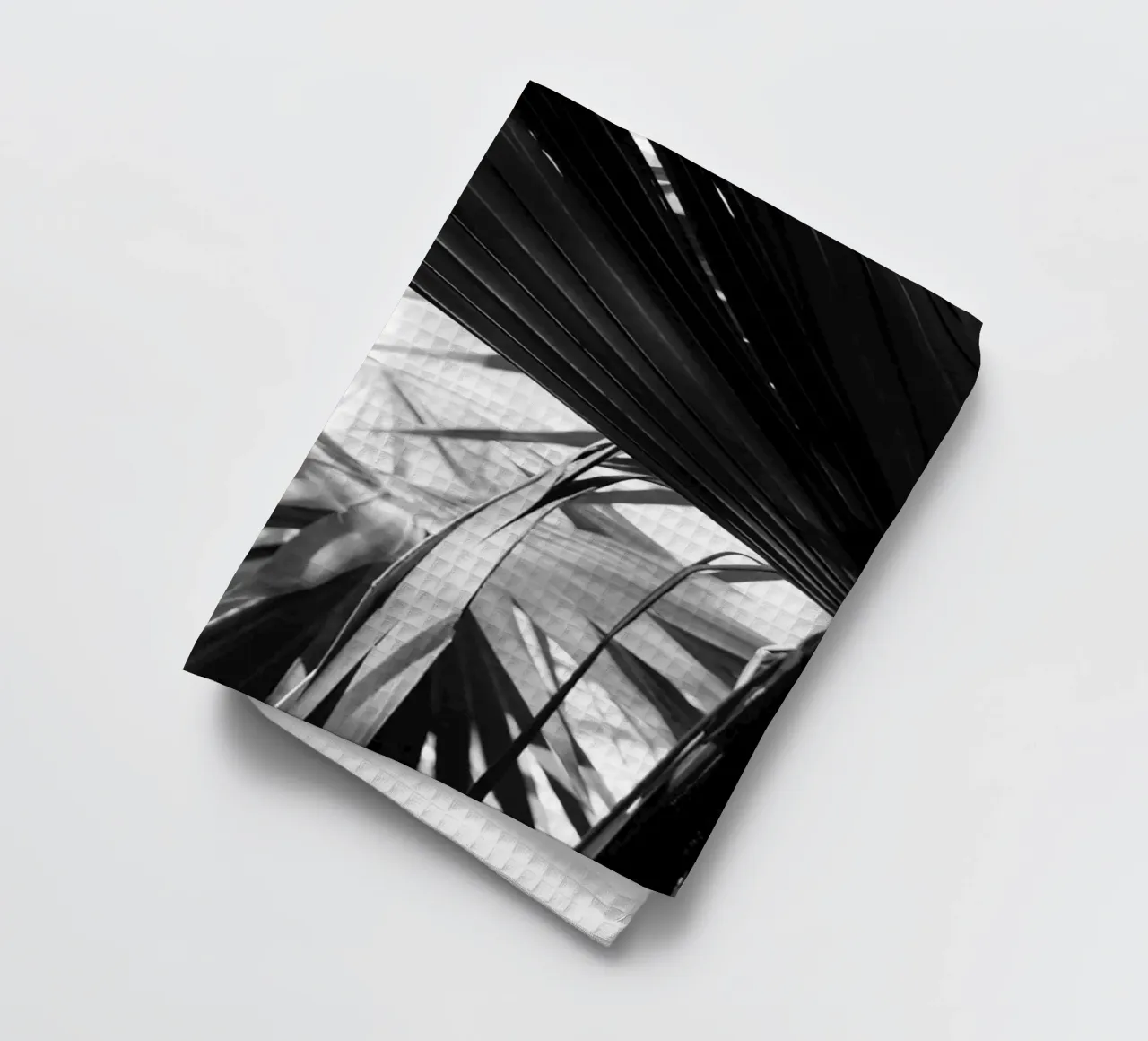Black and White Palms Leaves canovaccio da cucina da Léa Lefebvre Photography