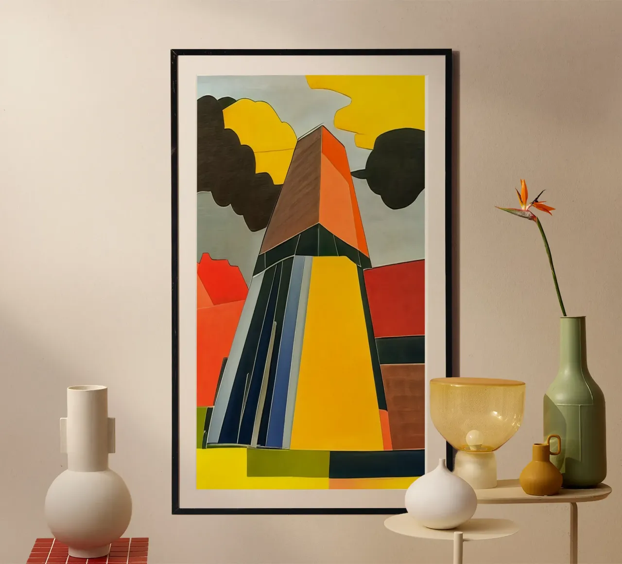 Alta quota_5 poster con telaio in legno da Abstract Art by LK