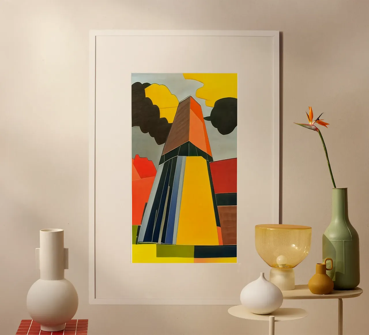Alta quota_5 poster con telaio in legno da Abstract Art by LK
