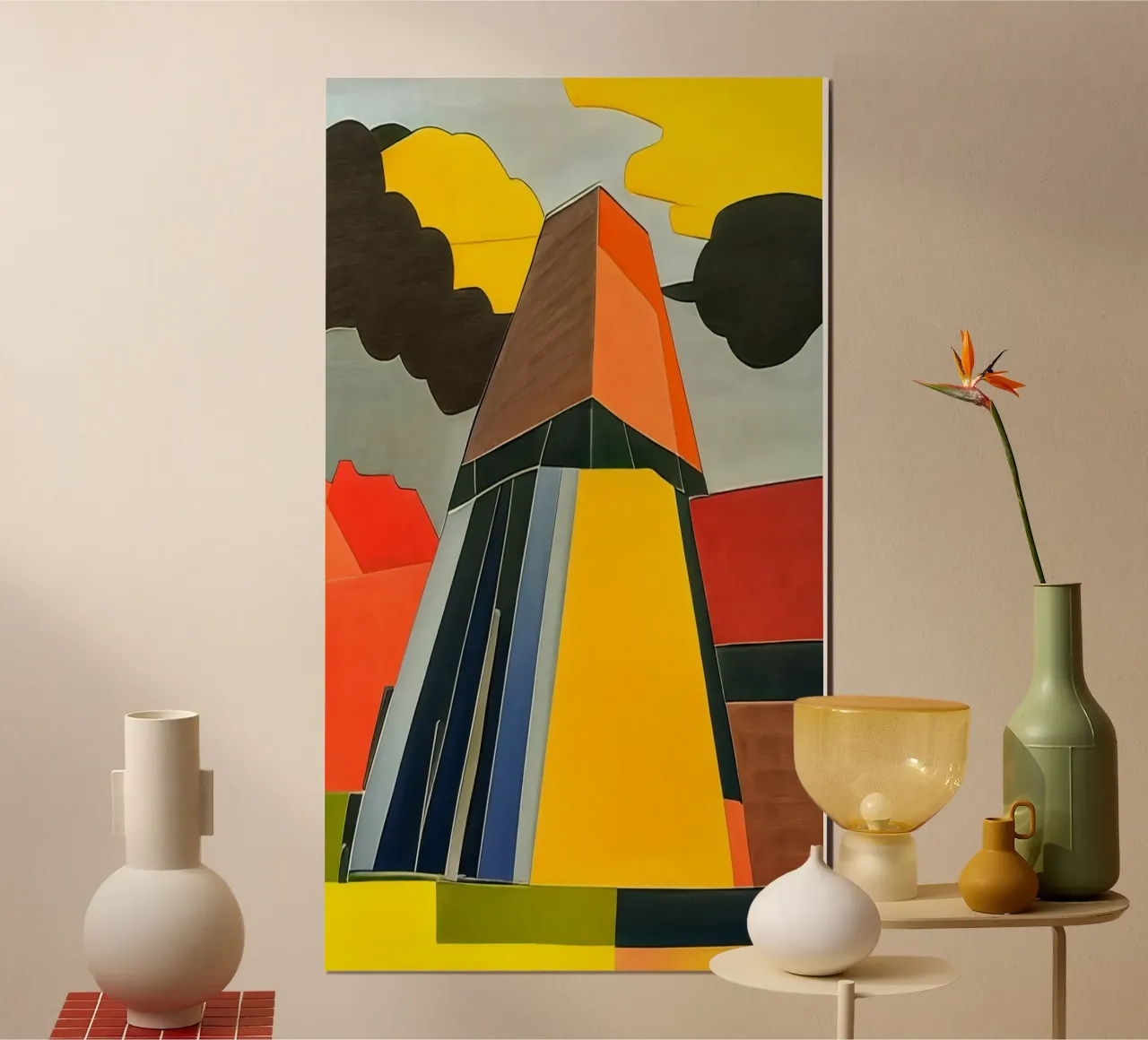 Alta quota_5 poster con telaio in legno da Abstract Art by LK