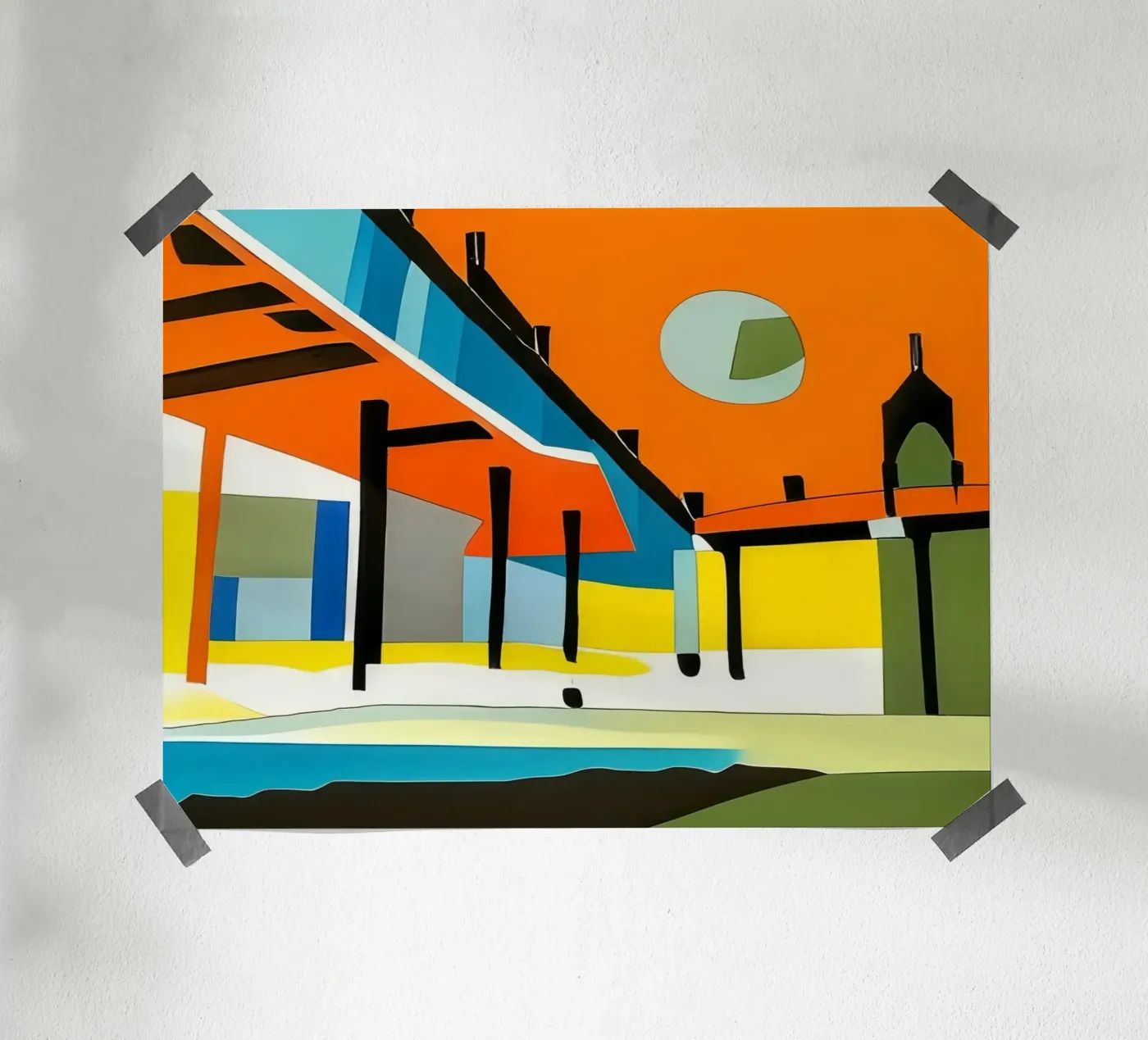 Sightseeing_Excursion_Scheveningen_1 poster by Abstract Art by LK