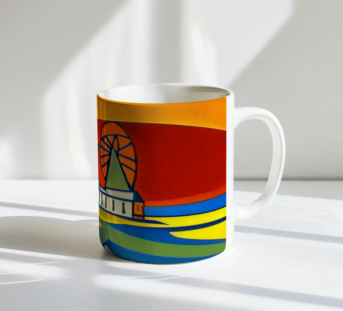 Sightseeing_Excursion_Scheveningen_2 ceramic mug by Abstract Art by LK