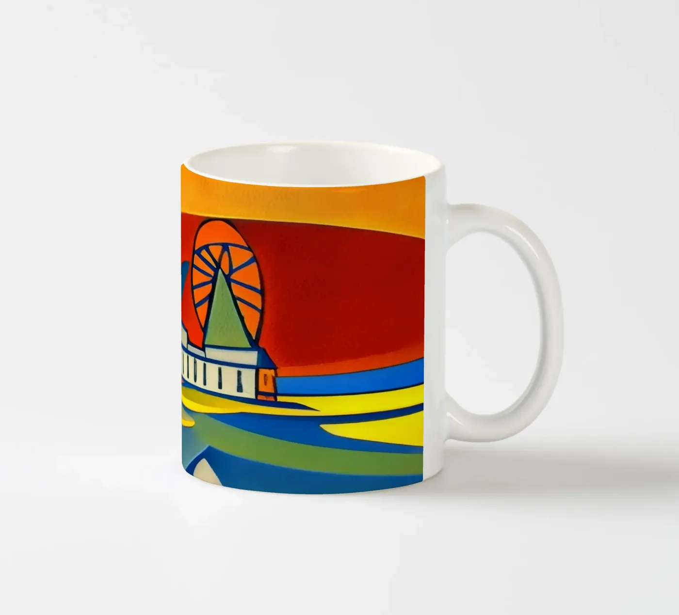 Sightseeing_Excursion_Scheveningen_2 ceramic mug by Abstract Art by LK