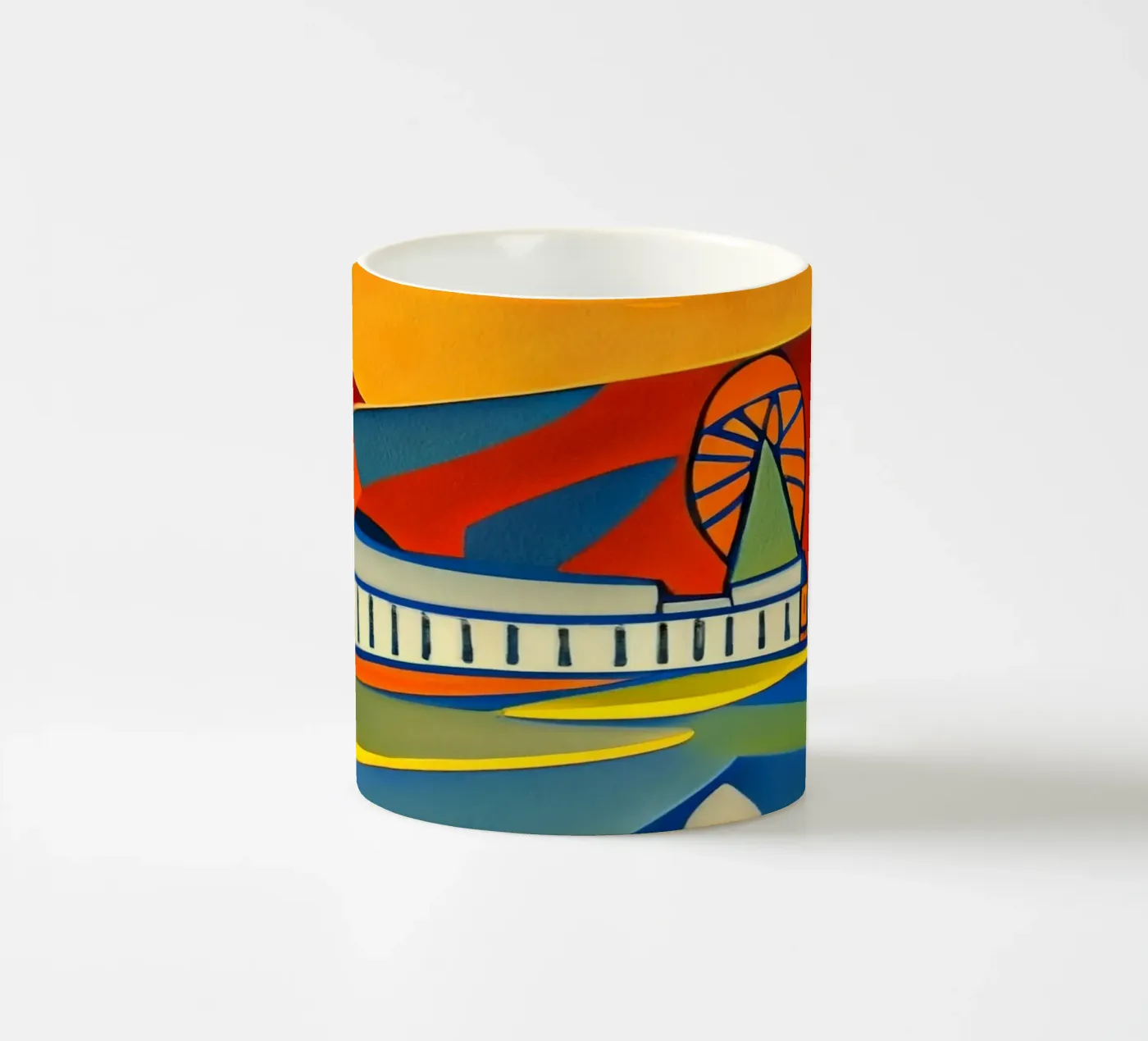 Sightseeing_Excursion_Scheveningen_2 ceramic mug by Abstract Art by LK