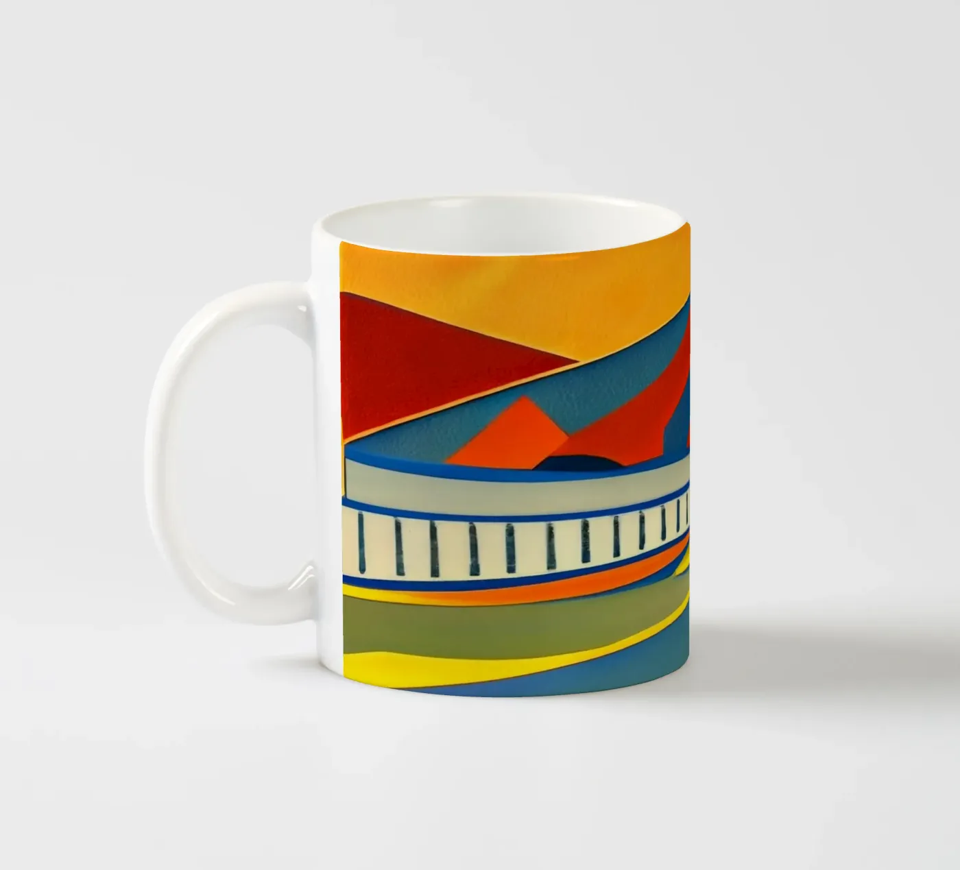 Sightseeing_Excursion_Scheveningen_2 ceramic mug by Abstract Art by LK