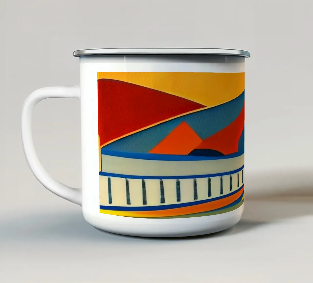 Visita_Escursione_Scheveningen_2 tazza in smalto da Abstract Art by LK