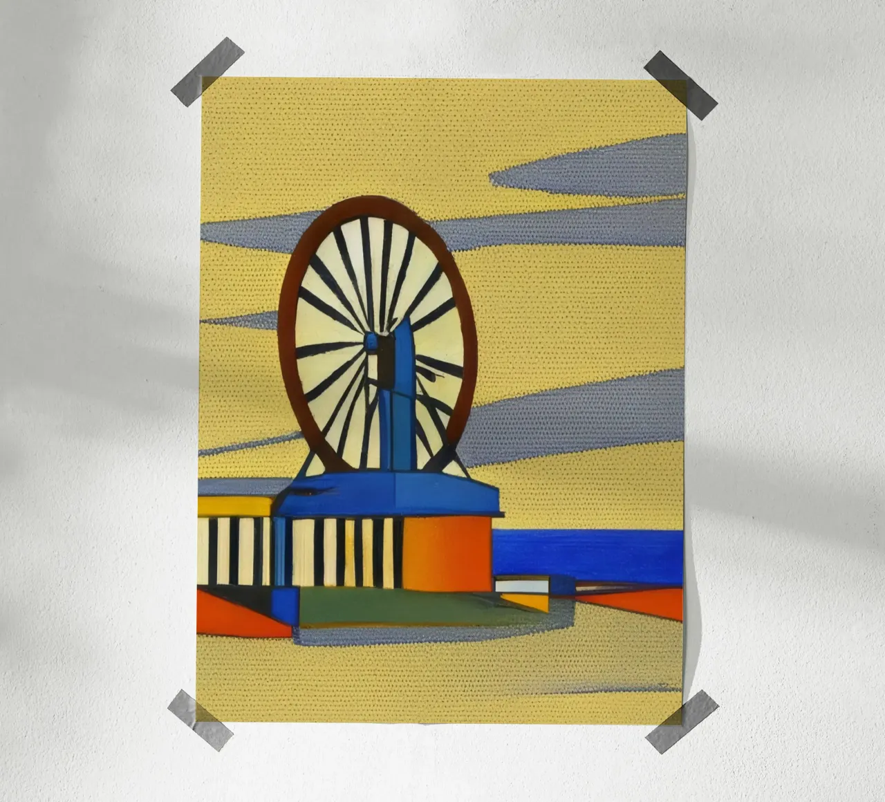 Visite_Escursioni_Scheveningen_3 poster con telaio in alluminio da Abstract Art by LK