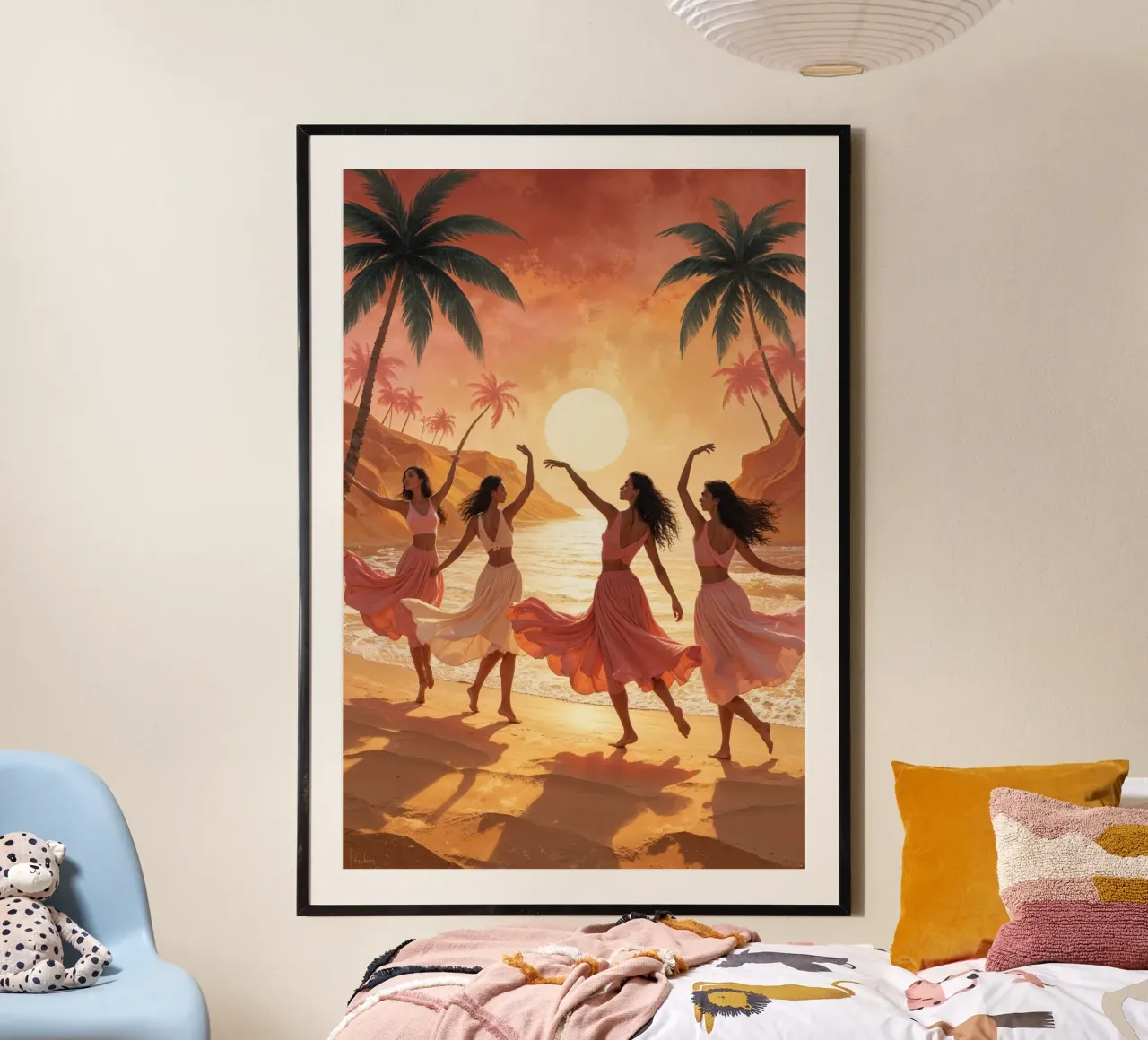 Sunset Ballet on the Shore carta hahnemühle da AlbertKlee