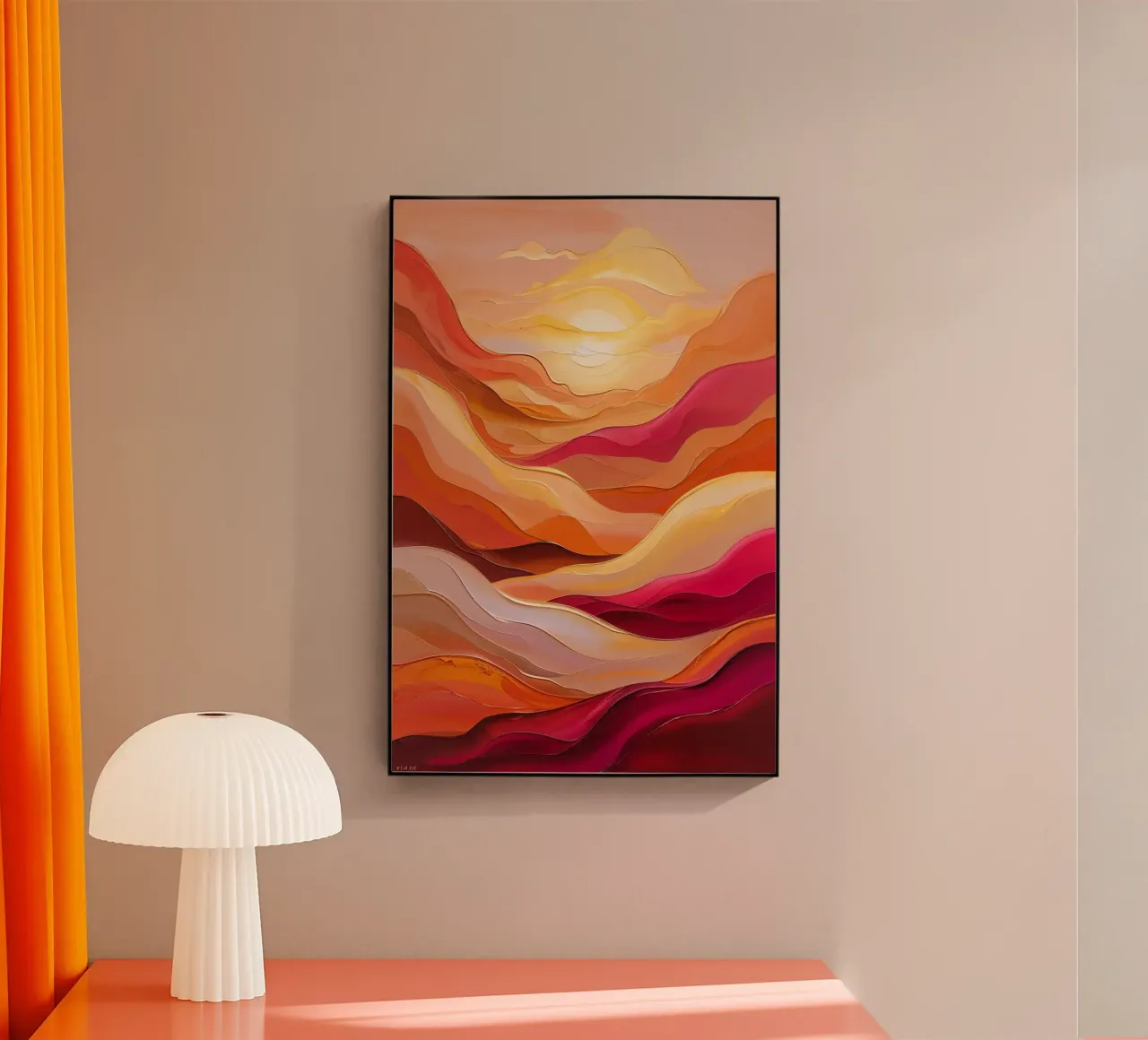 Fiery Horizon – Abstract Sunset Expression plexiglass da AlbertKlee