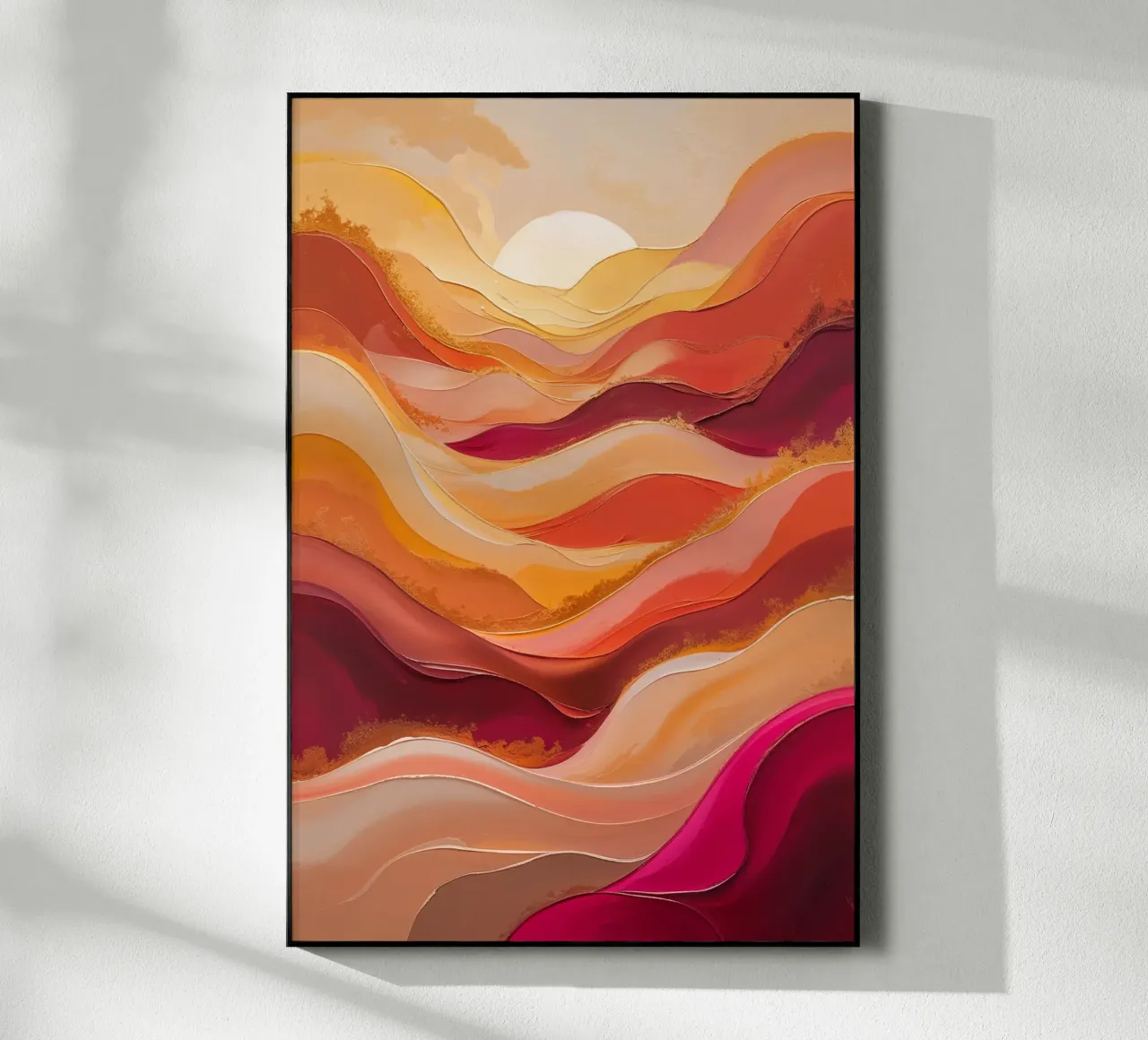 Sunlit Serenity – Elegant Abstract Landscape plexiglass da AlbertKlee