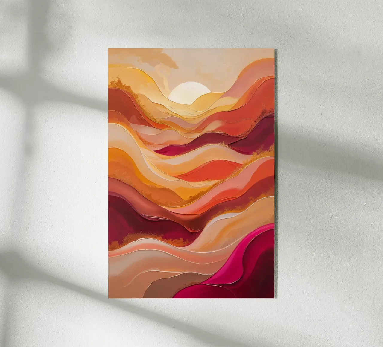 Sunlit Serenity – Elegant Abstract Landscape plexiglass da AlbertKlee