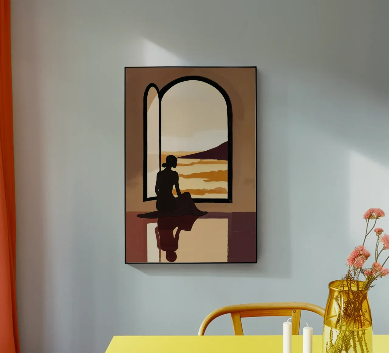 Silhouette Reflection in a Sunlit Archway plexiglass da AlbertKlee