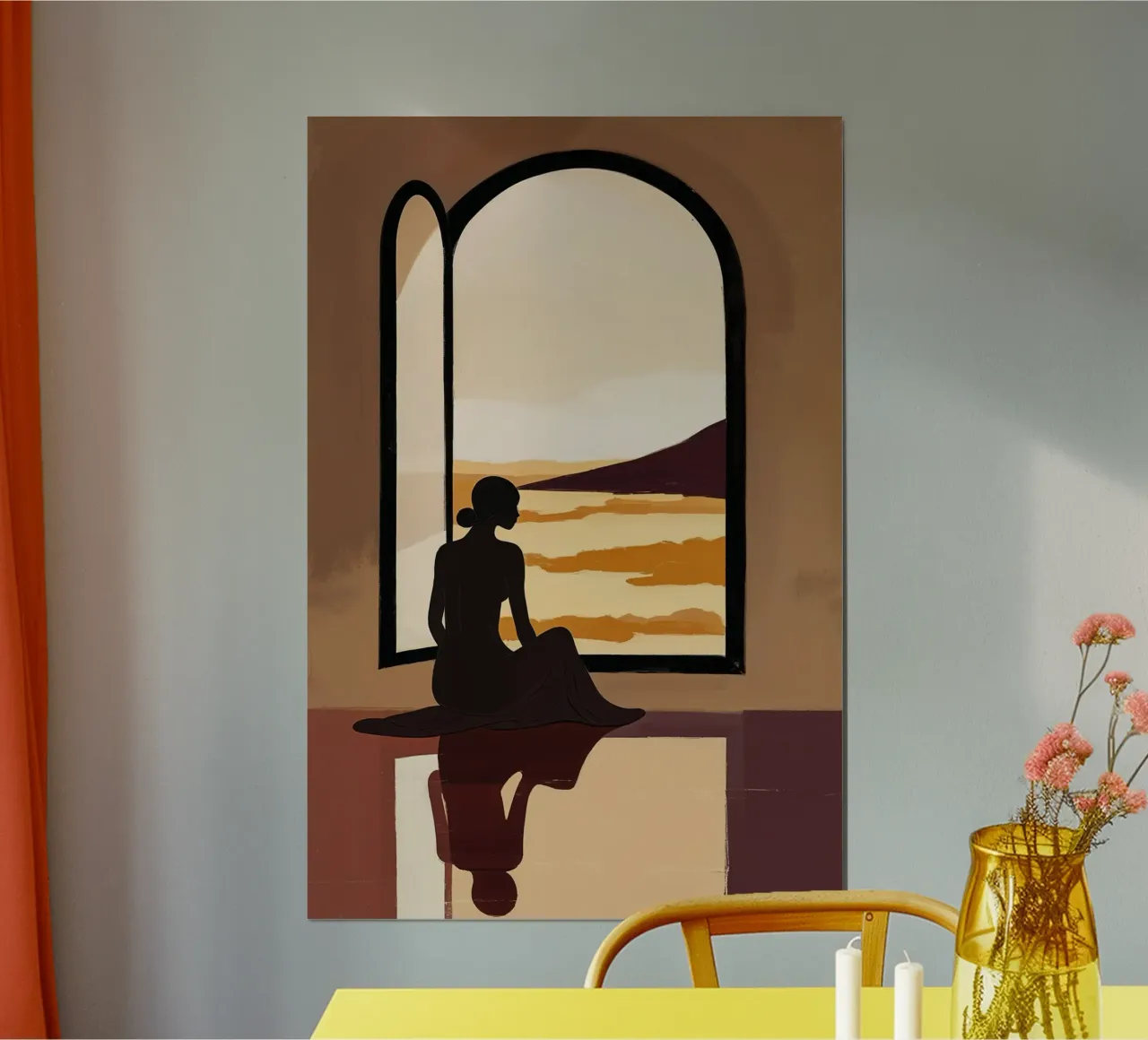 Silhouette Reflection in a Sunlit Archway poster da AlbertKlee