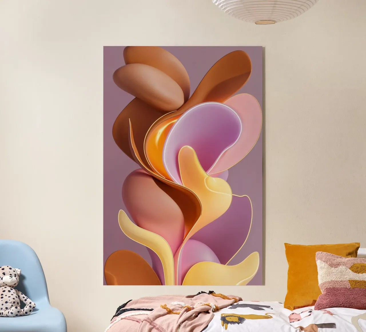 Layered Abstract Art in Soft Pastel Hues plexiglass da AlbertKlee