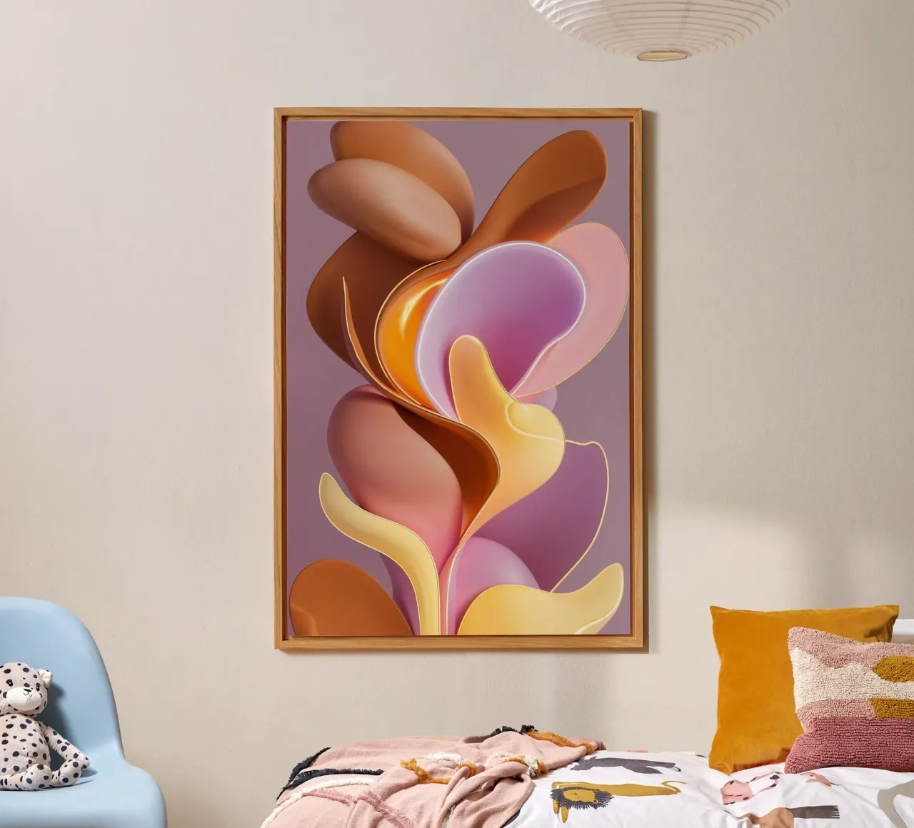 Layered Abstract Art in Soft Pastel Hues pannello forex da AlbertKlee