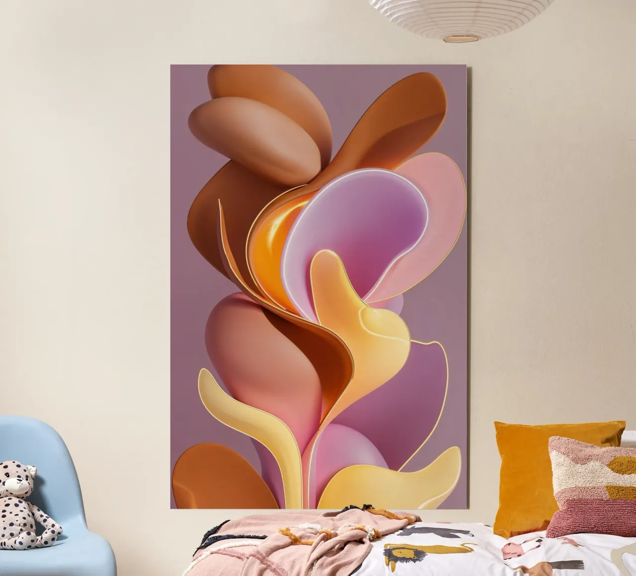 Layered Abstract Art in Soft Pastel Hues pannello forex da AlbertKlee
