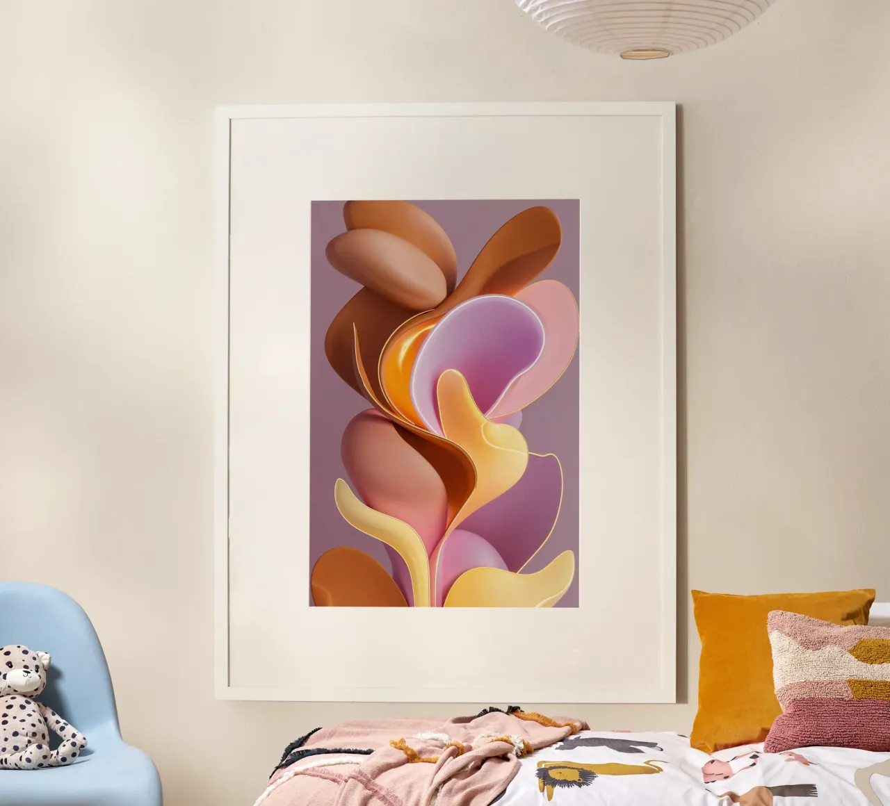 Layered Abstract Art in Soft Pastel Hues carta hahnemühle da AlbertKlee
