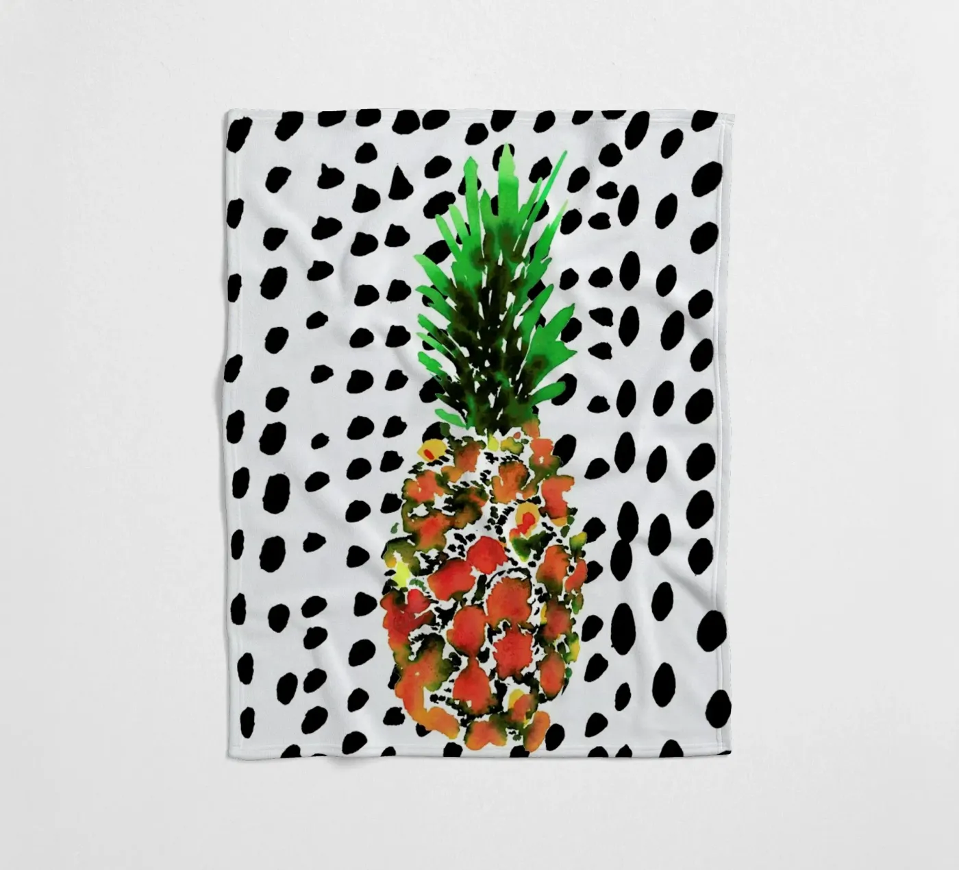 Pineapple fleece blanket by Amy Sia