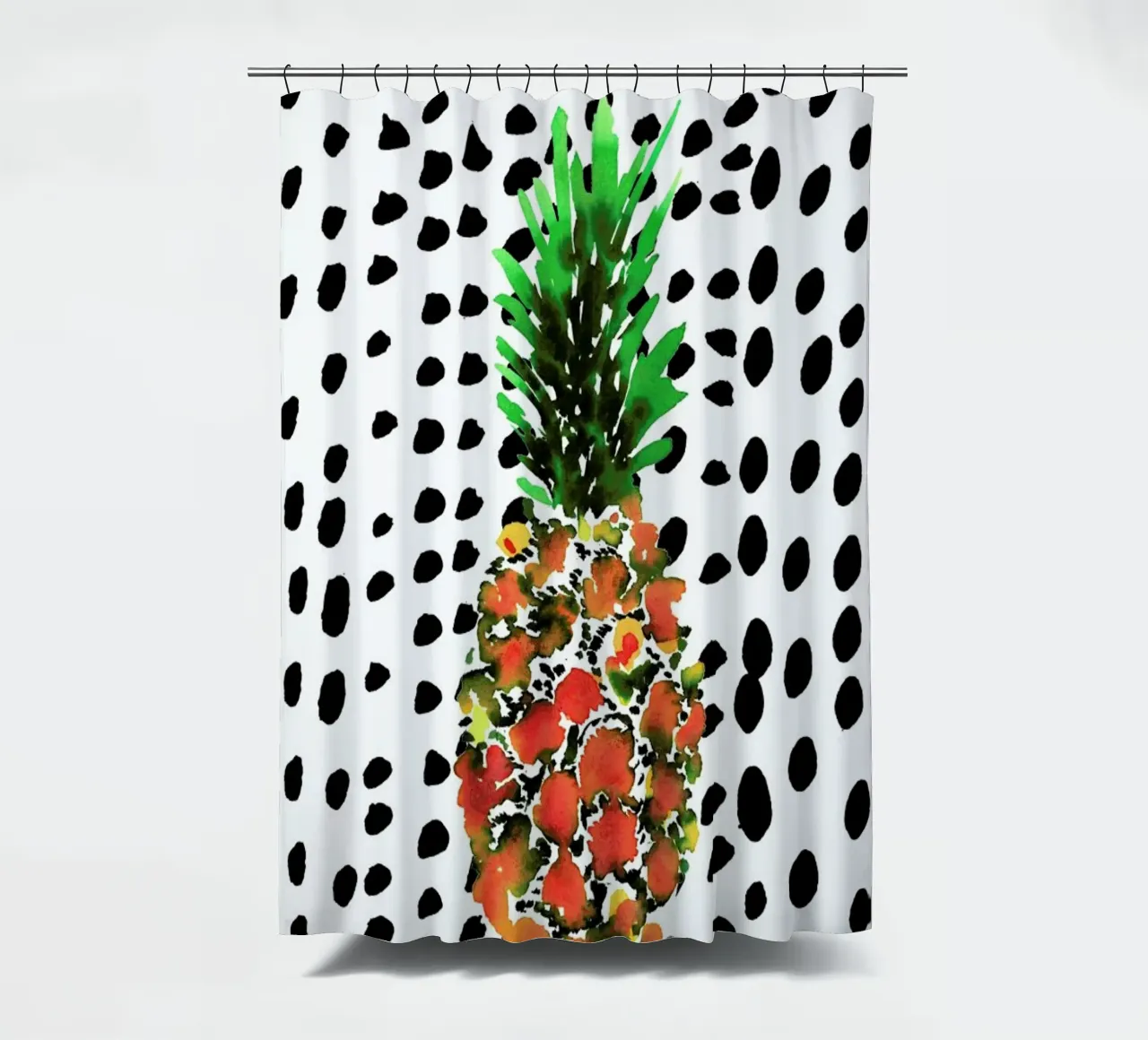 Pineapple shower curtain by Amy Sia