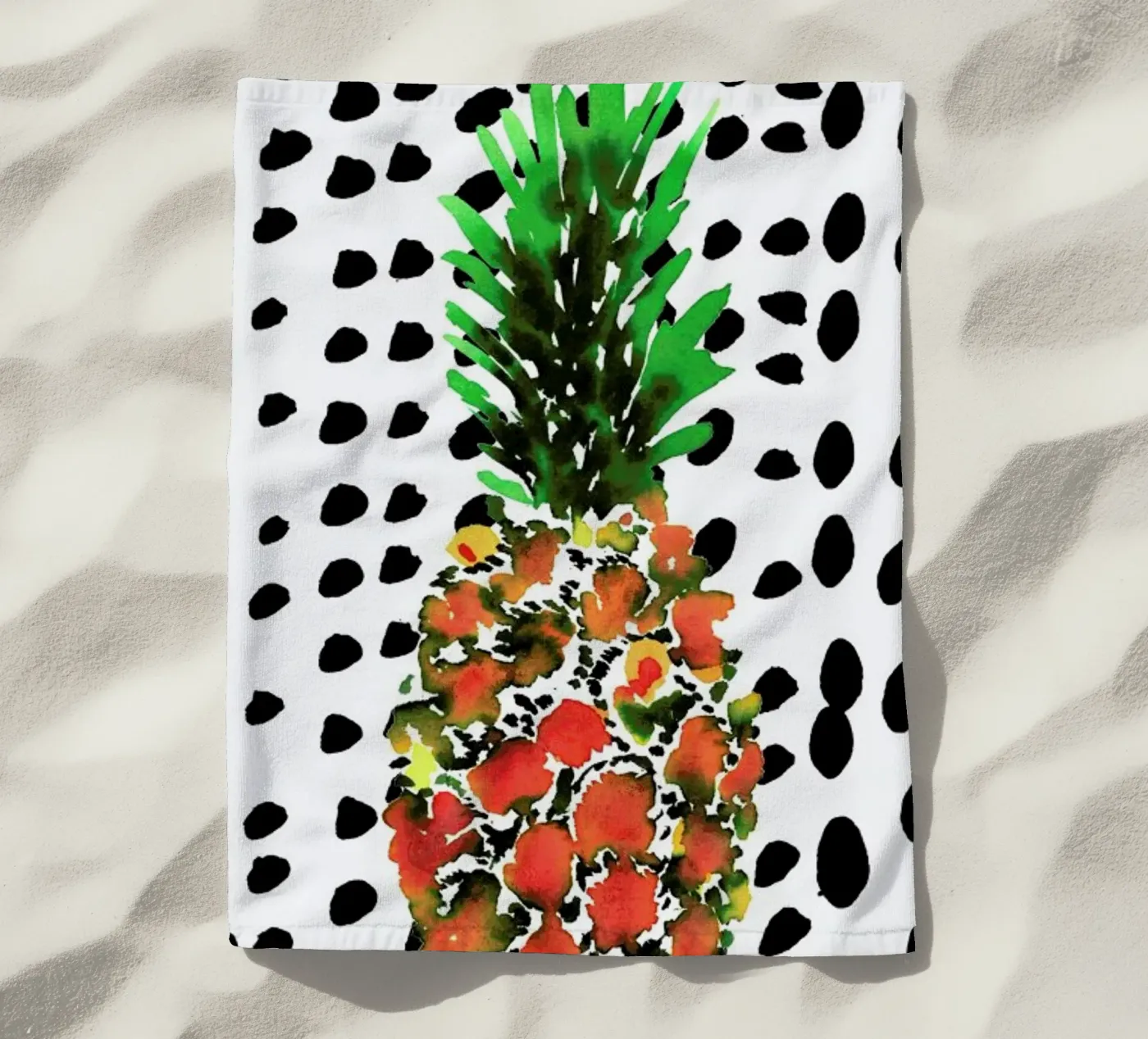 Pineapple beach towel by Amy Sia