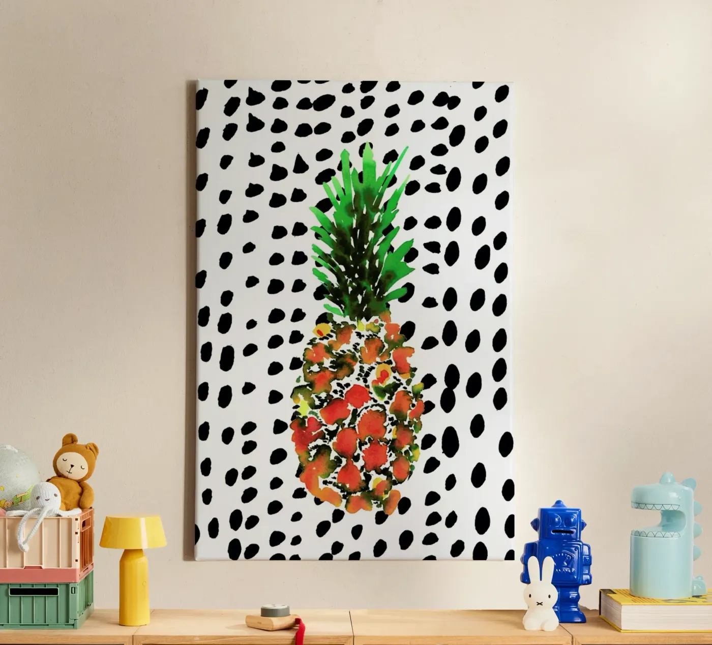 Pineapple canvas van Amy Sia