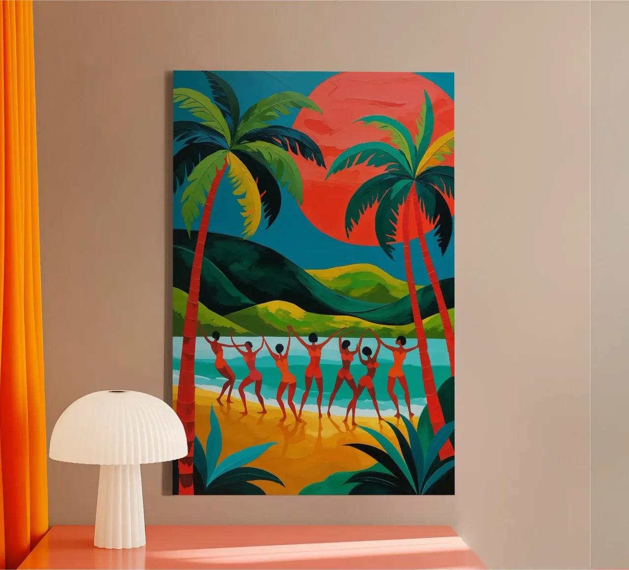 Rhythms of the Island tela con Cornice a cassetta da AlbertKlee