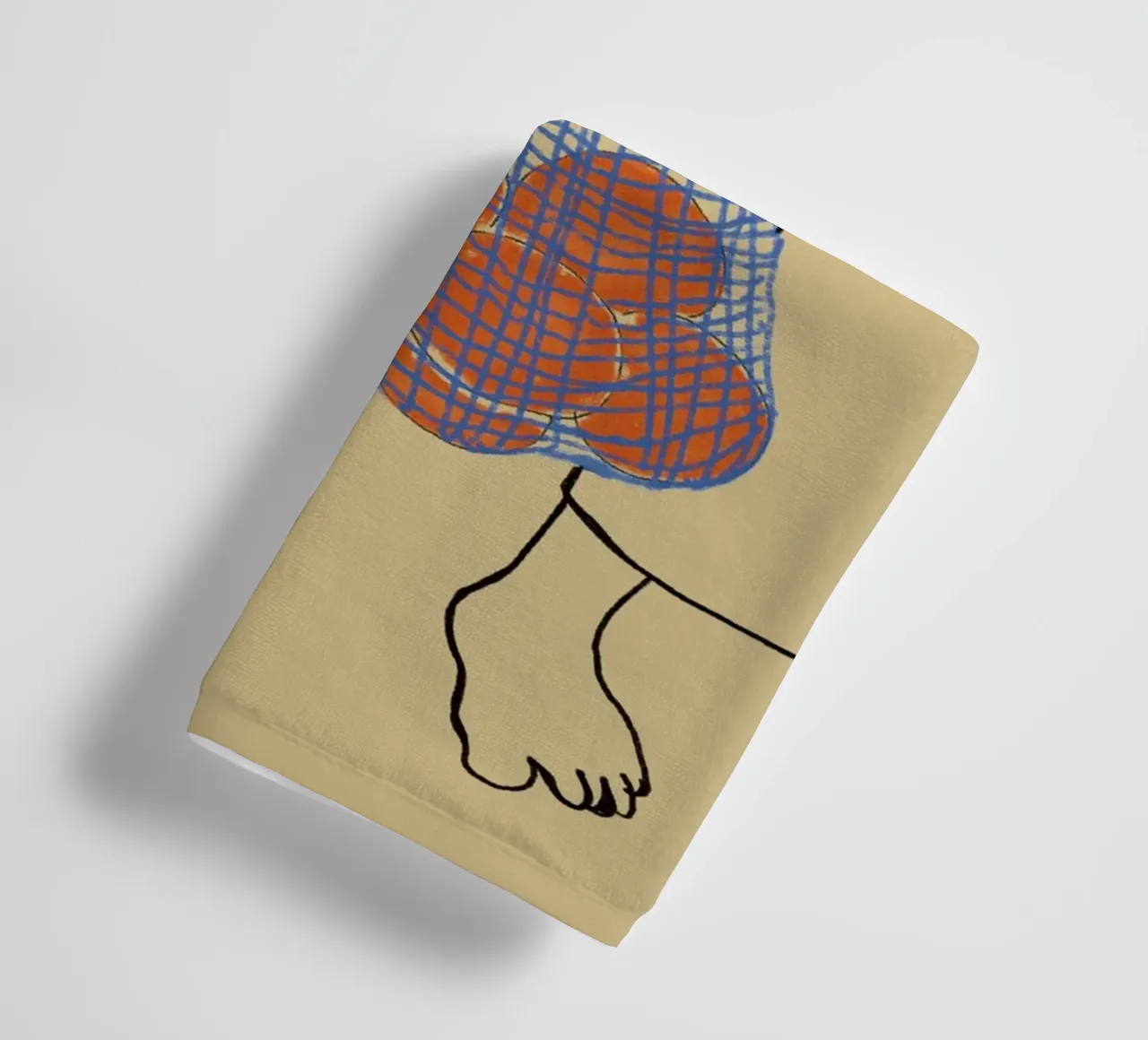 I brought you tangerines towel by tainah negreiros