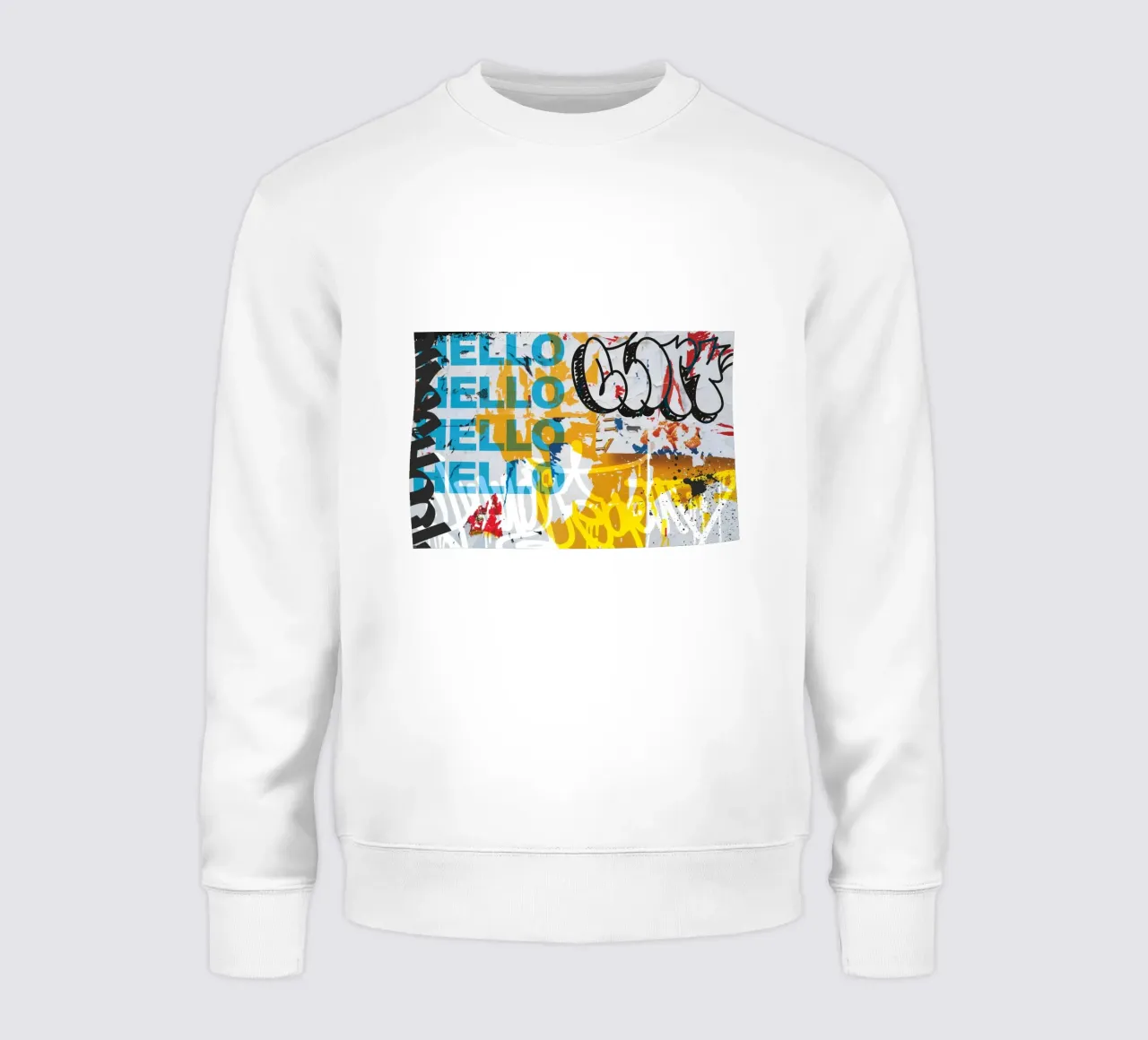 Hello Graffiti sweatshirt van Flo Klein