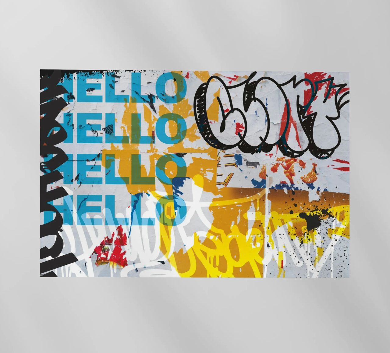 Hello Graffiti pellicola backlit da Flo Klein