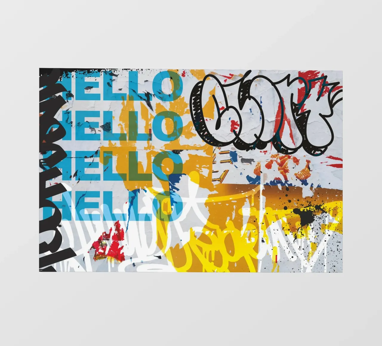 Hello Graffiti telo in pvc da Flo Klein