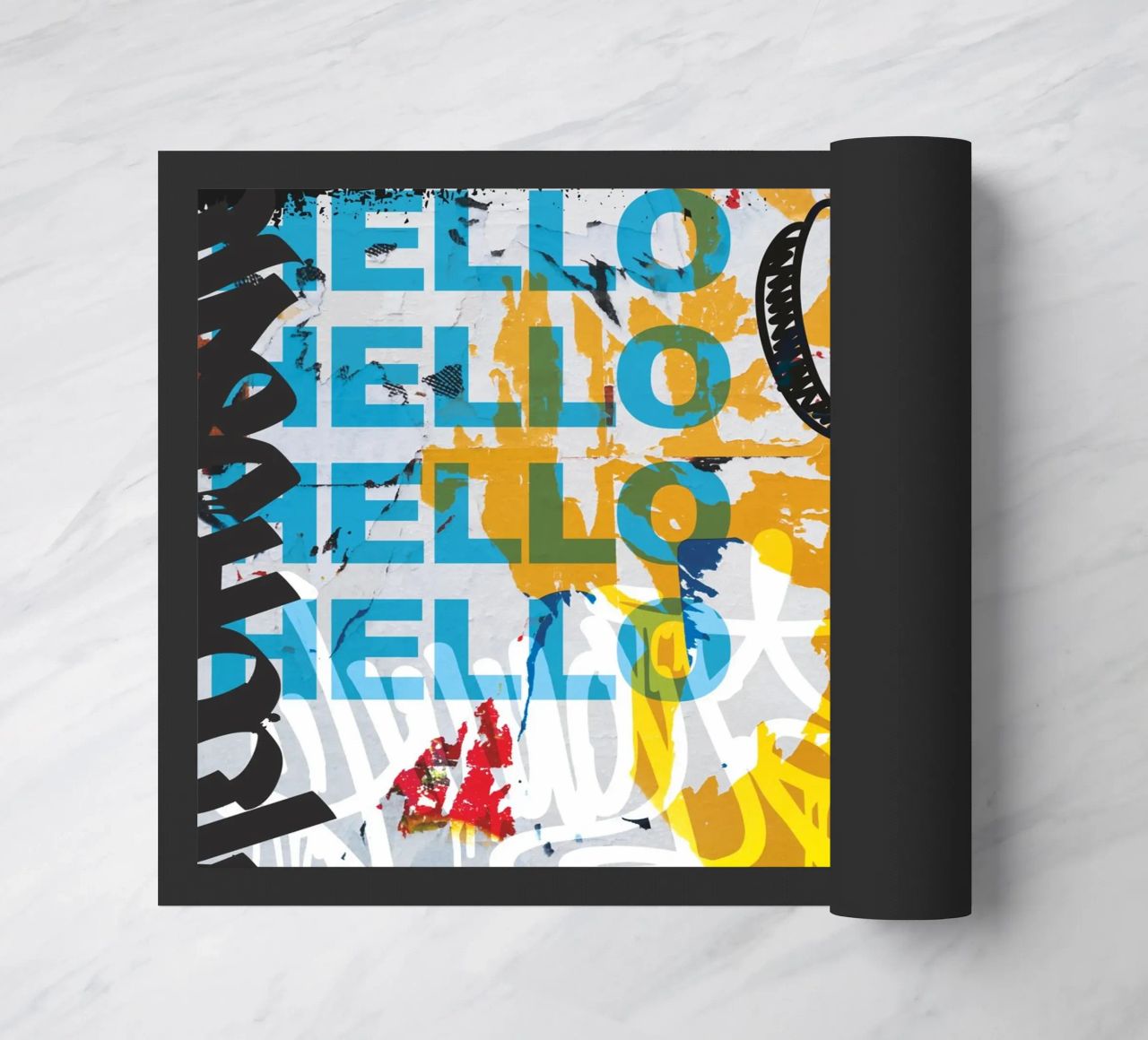 Hello Graffiti zerbino da Flo Klein
