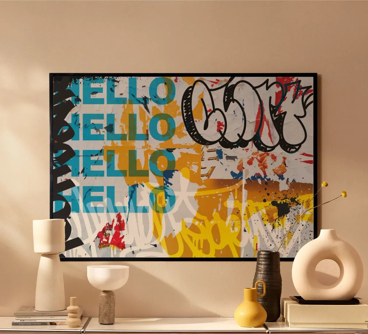 Hello Graffiti carta hahnemühle da Flo Klein