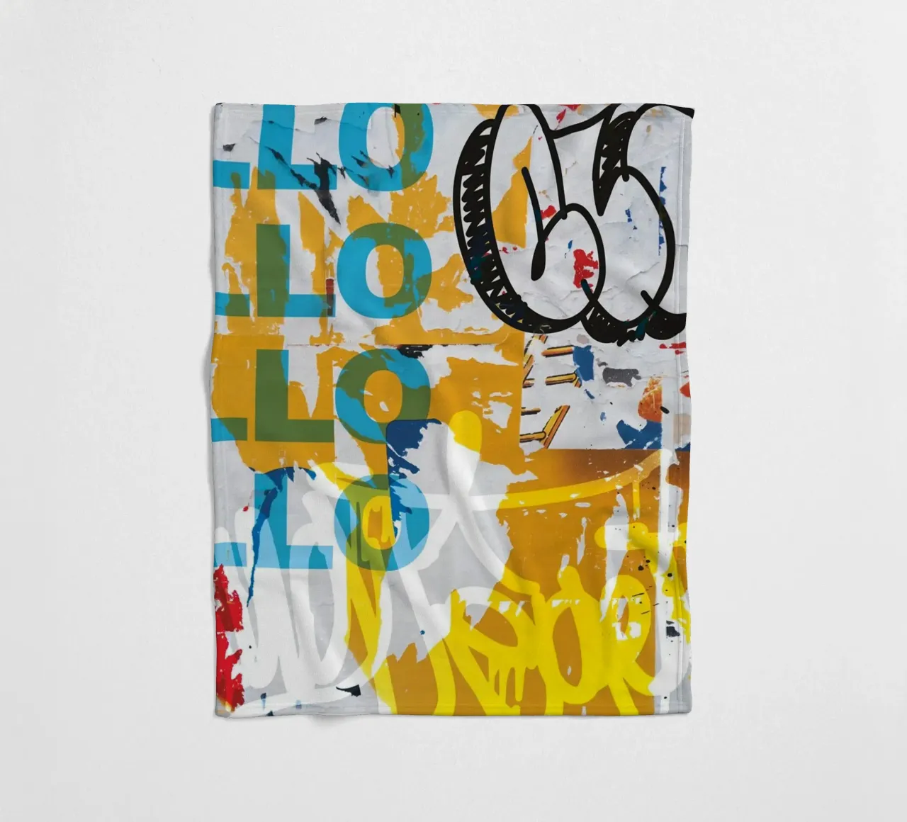 Hello Graffiti coperta in pile da Flo Klein