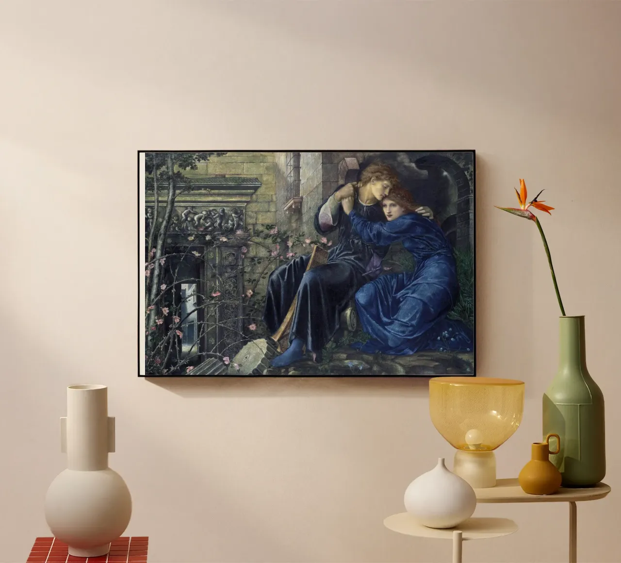 Edward Burne-Jones - Amore tra le rovine plexiglass da Timeless Artworks