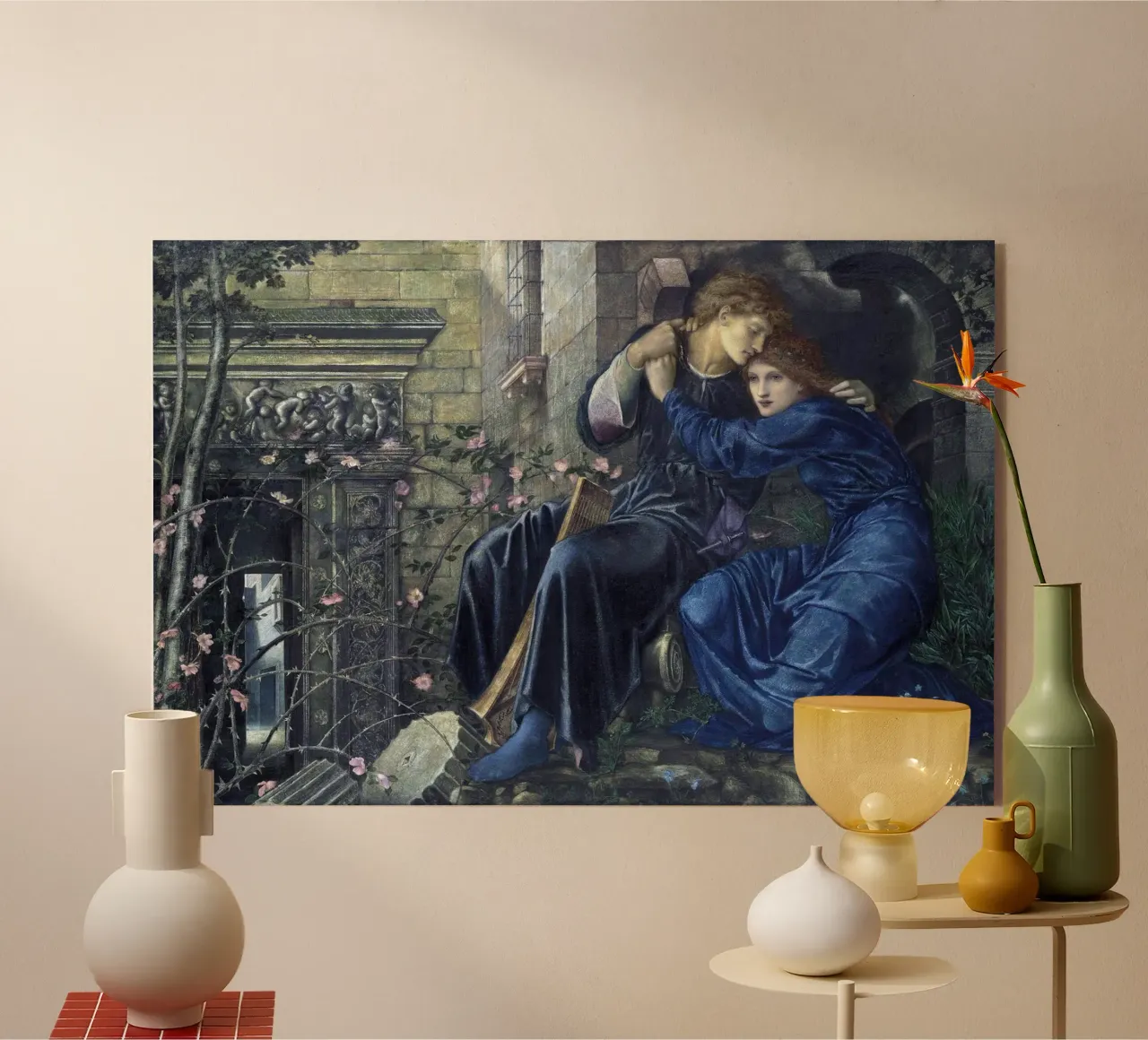 Edward Burne-Jones - Amore tra le rovine plexiglass da Timeless Artworks