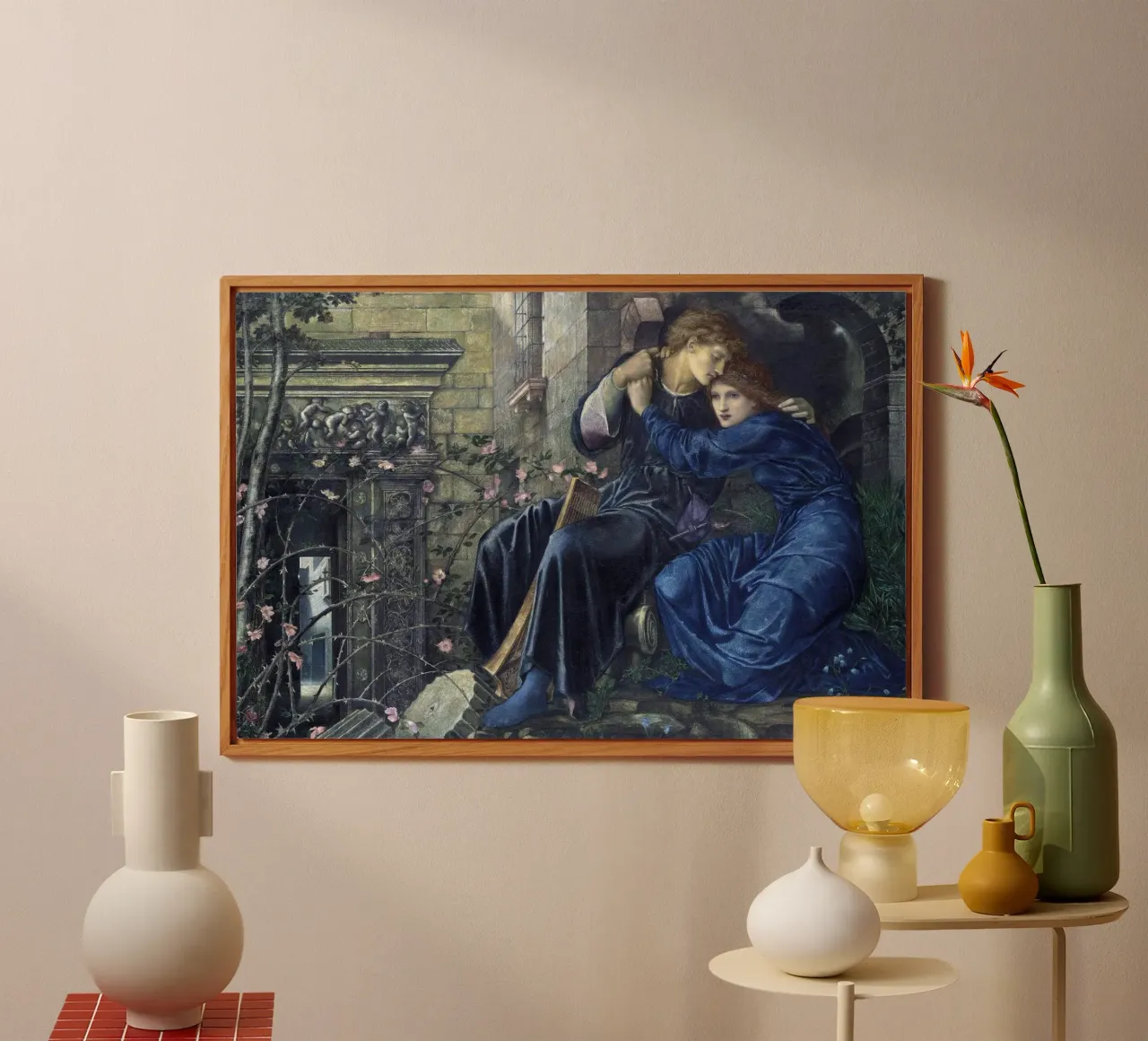 Edward Burne-Jones - Amore tra le rovine alluminio dibond da Timeless Artworks