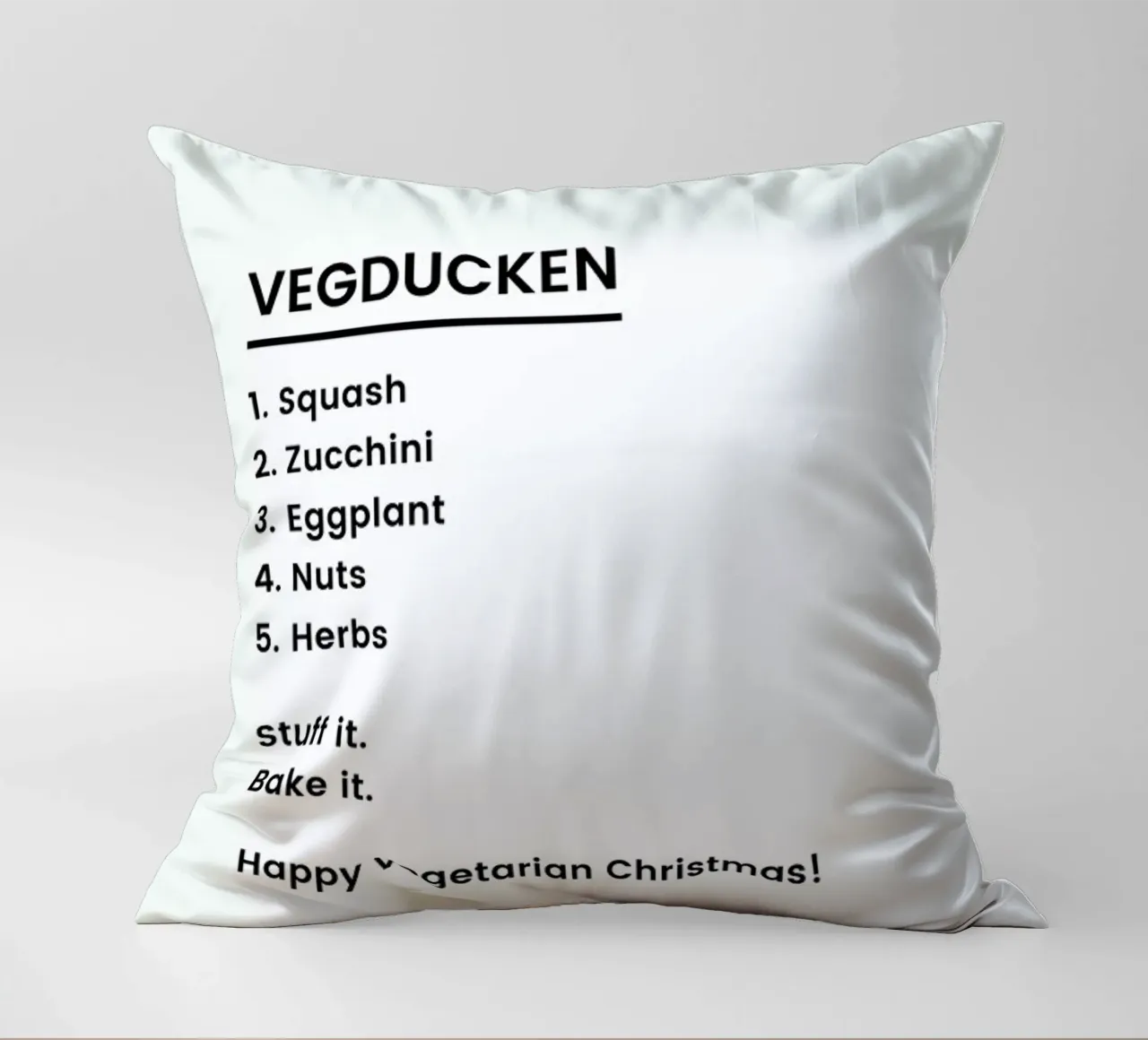 Vegan Christmas Recipe cuscino da Studio One
