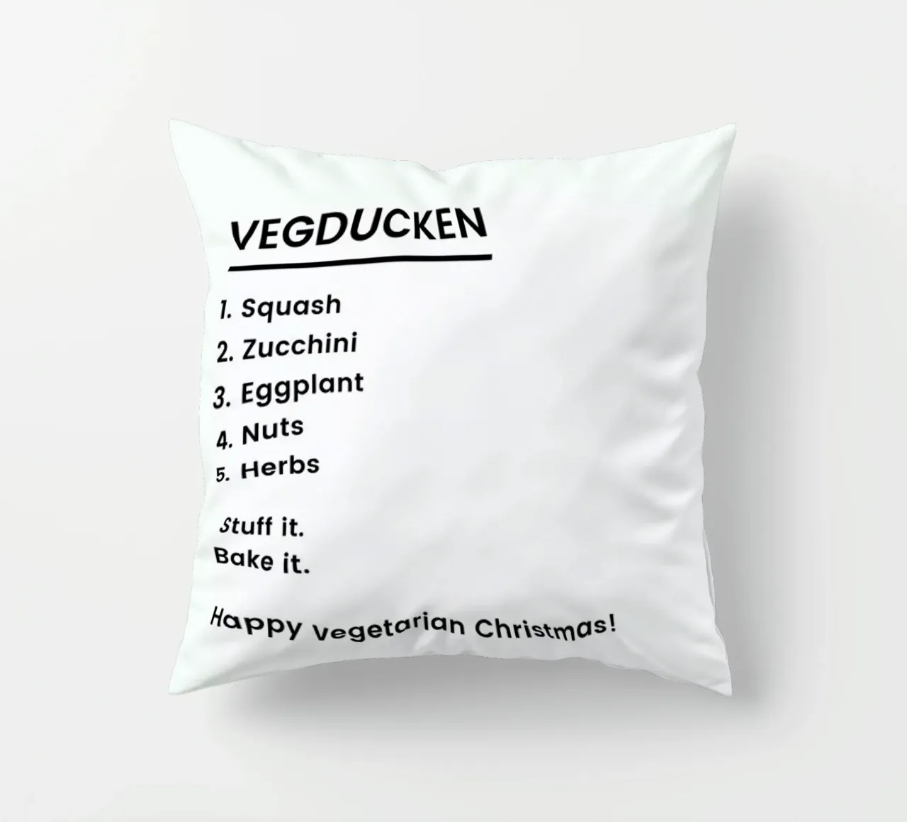 Vegan Christmas Recipe cuscino da Studio One