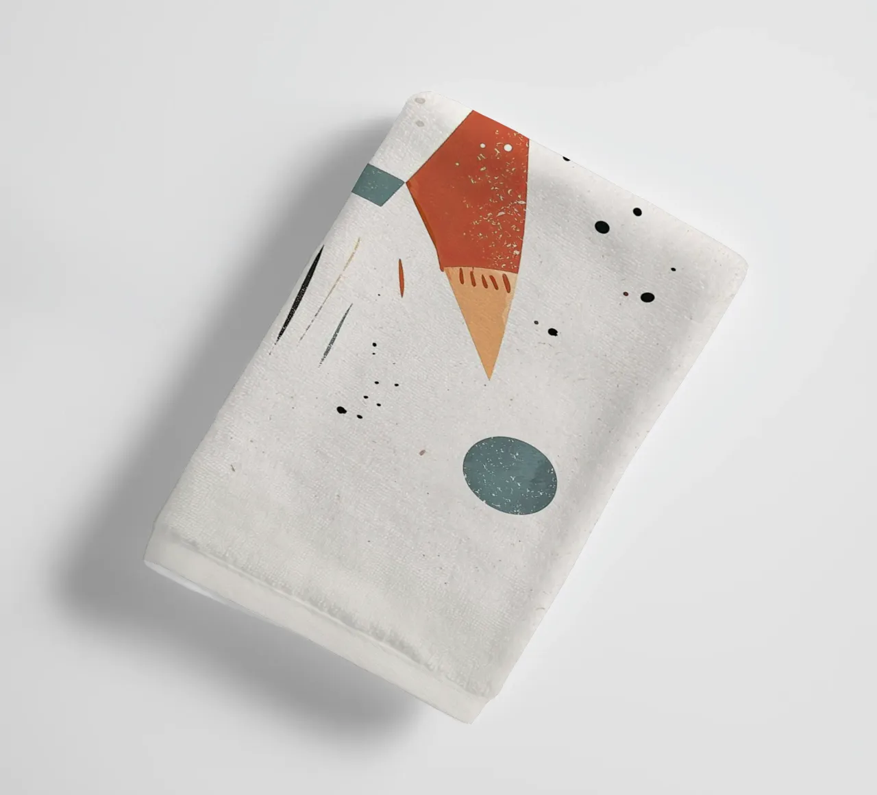 Rocket in Space, Boys Nursery Print, Playroom Decor, Planets towel by Little Lola