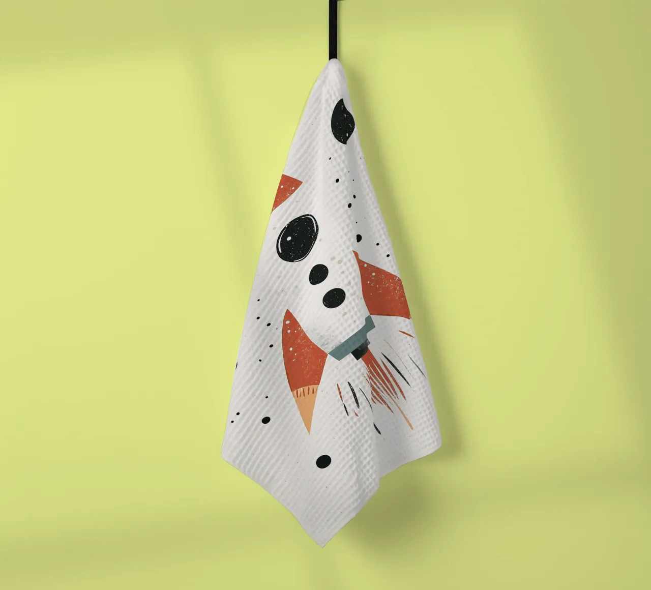 Rocket in Space, Boys Nursery Print, Playroom Decor, Planets tea towel by Little Lola