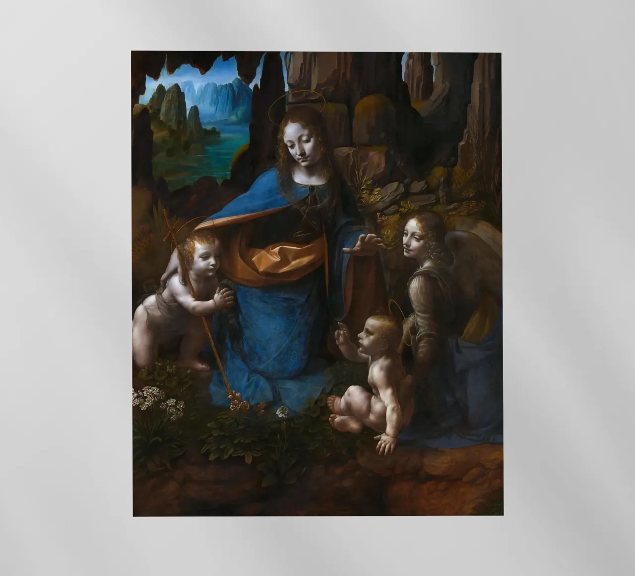 Leonardo da Vinci - La Vergine delle Rocce pellicola backlit da Timeless Artworks