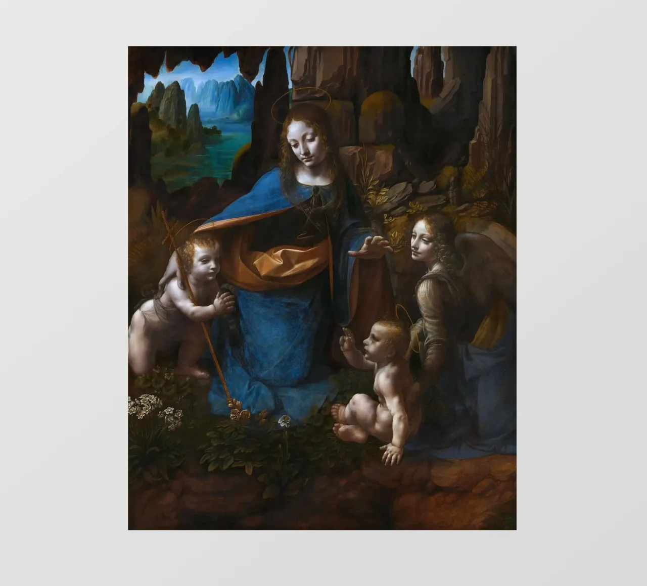 Leonardo da Vinci - La Vergine delle Rocce telo in pvc da Timeless Artworks