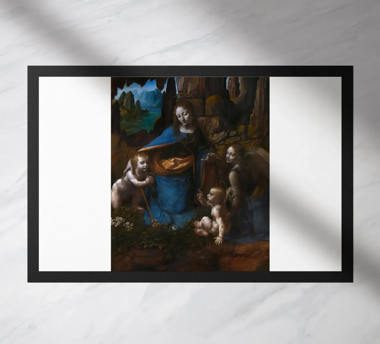 Leonardo da Vinci - La Vergine delle Rocce zerbino da Timeless Artworks