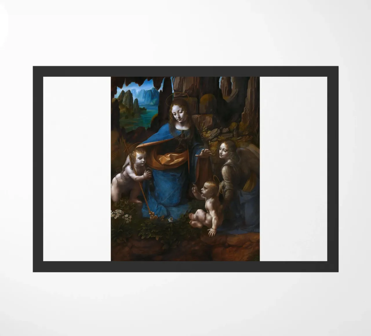 Leonardo da Vinci - La Vergine delle Rocce zerbino da Timeless Artworks