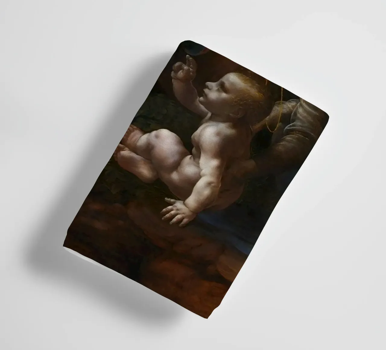 Leonardo da Vinci - La Vergine delle Rocce asciugamano da bagno da Timeless Artworks