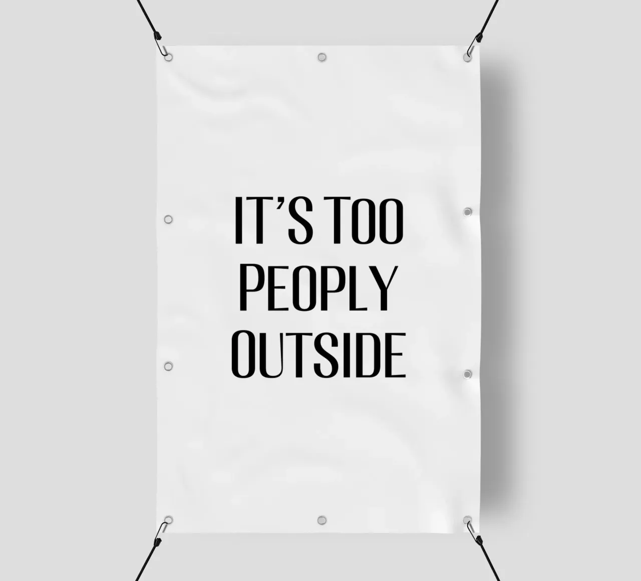 It's too peoply outside telo in pvc da Typo Designs