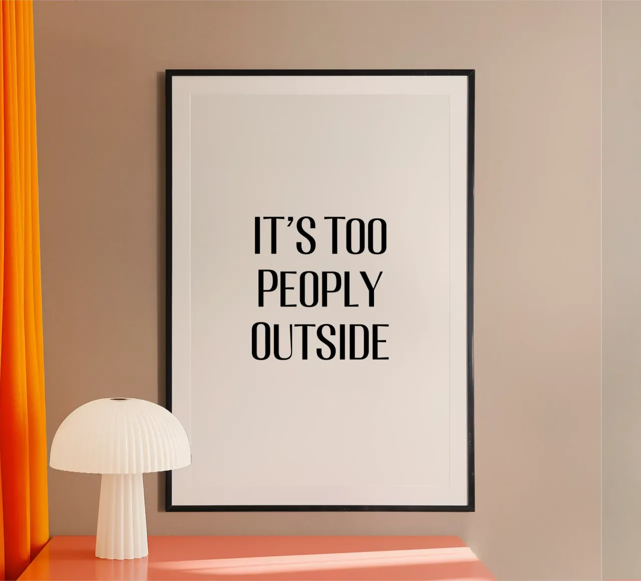 It's too peoply outside carta hahnemühle da Typo Designs